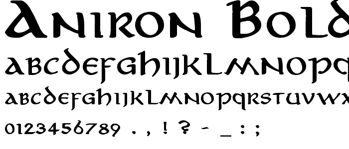 Aniron Bold font